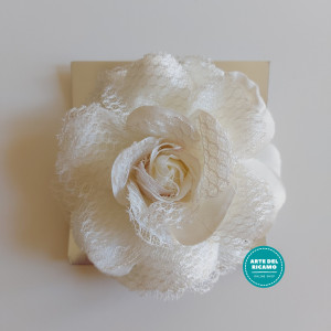 Flowers for Dresses and Hair - Tulle Cream Rose 